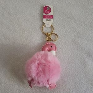 Bead Landing Flamingo Keychain NWT